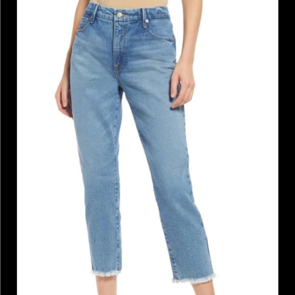 Good American Good Girlfriend Frayed Jeans | Size 12/31